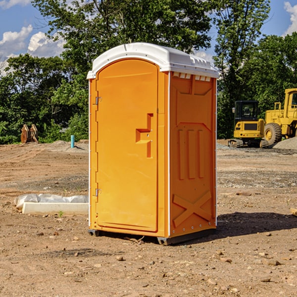 how often are the portable restrooms cleaned and serviced during a rental period in East Brandywine